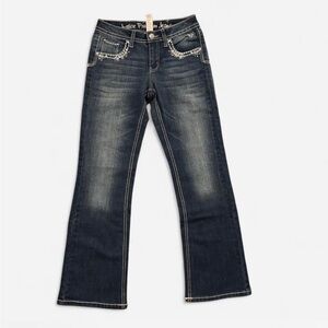 Justice Girls Flared Jeans with Rhinestones